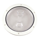 Beckson 6" Clear Center Screw Out Deck Plate - White [DP60-W-C]