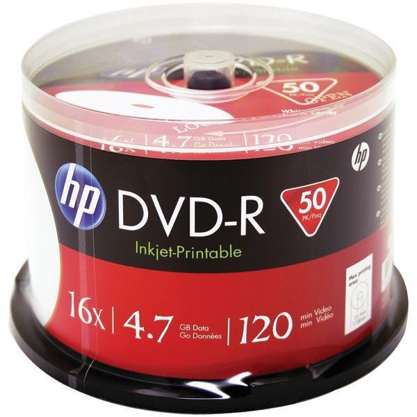 4.7GB Printable DVD-Rs, 50-ct Spindle-Recordable Discs-JadeMoghul Inc.