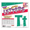 4IN READY LETTERS TEAL SPARKLE-Learning Materials-JadeMoghul Inc.