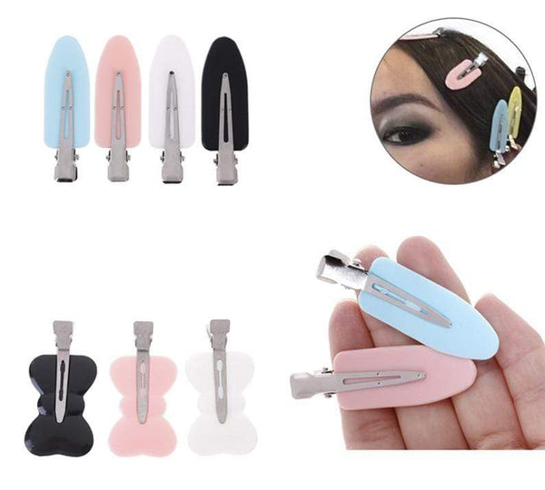 4pcs/3Pcs/1pc Seamless No Bend Hair Clips Barrettes, No Mark Pin Curl Clip, Makeup No Crease Hair Clip, Hair Styling Bang Clips AExp