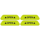 4Pcs/Set Car Door Stickers DIY Car OPEN Reflective Tape Warning Mark Reflective Open Notice Bicycle Accessories Exterior AExp