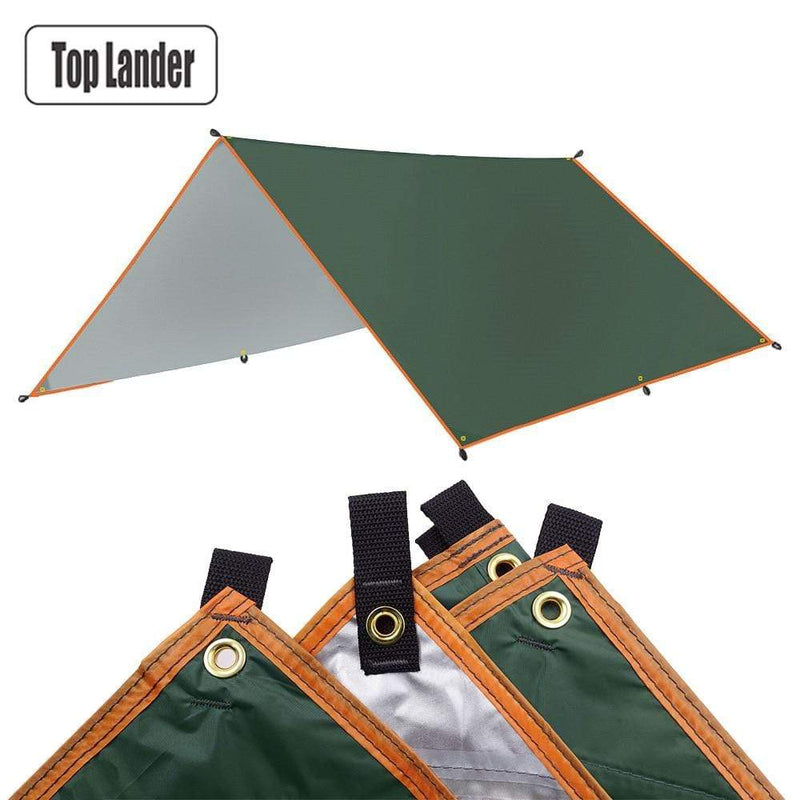 4x3m 3x3m Awning Waterproof Tarp Tent Shade Ultralight Garden Canopy Sunshade Outdoor Camping Hammock Rain Fly Beach Sun Shelter AExp