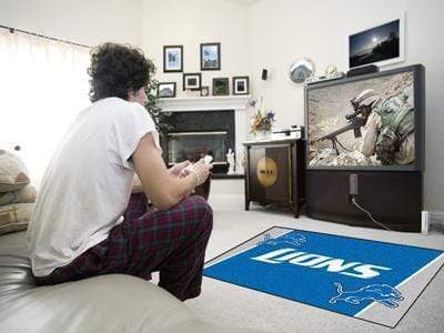 4x6 Rug 4x6 Rug NFL Detroit Lions 4'x6' Plush Rug FANMATS