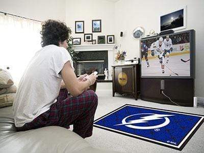 4x6 Rug 4x6 Rug NHL Tampa Bay Lightning 4'x6' Plush Rug FANMATS