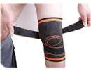 4XL basketball tennis hiking cycling knee brace support 3D weaving Pressurized Straps bandage Sports knee pads Patella Guard 1pc-Orange-XXXL-JadeMoghul Inc.