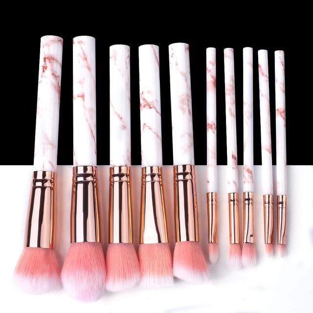 5/10/15pcs Marble Makeup Brushes Tool Natural Brush Set Kit Professional Powder Small High Quality Highlighter Lip Eyeshadow AExp