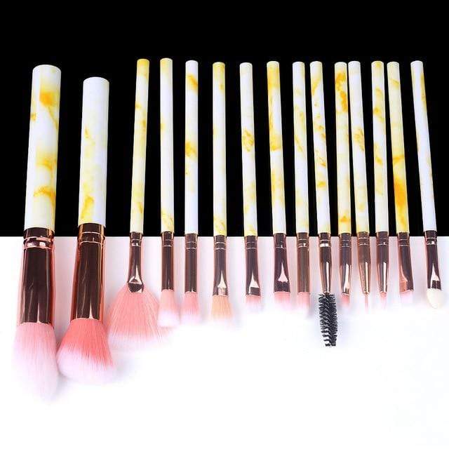 5/10/15pcs Marble Makeup Brushes Tool Natural Brush Set Kit Professional Powder Small High Quality Highlighter Lip Eyeshadow AExp