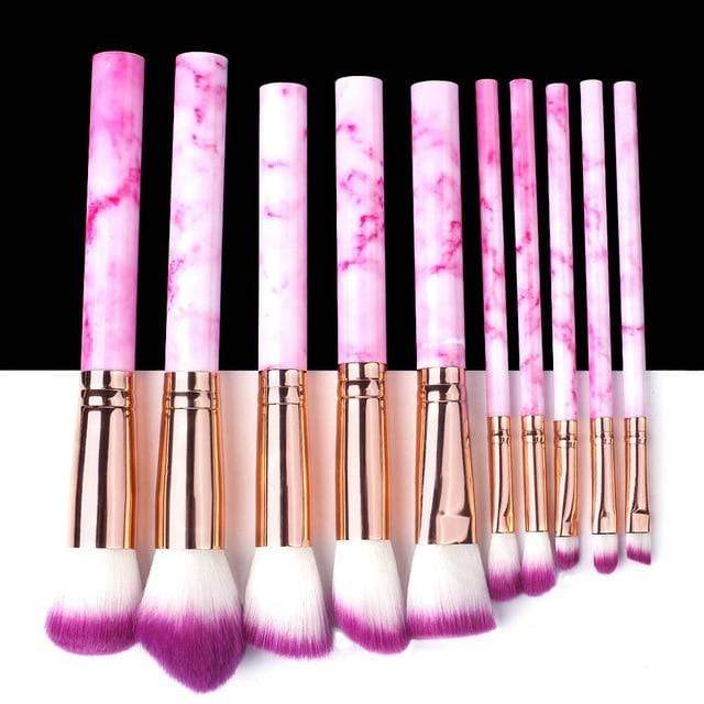 5/10/15pcs Marble Makeup Brushes Tool Natural Brush Set Kit Professional Powder Small High Quality Highlighter Lip Eyeshadow AExp