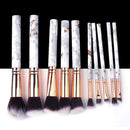 5/10/15pcs Marble Makeup Brushes Tool Natural Brush Set Kit Professional Powder Small High Quality Highlighter Lip Eyeshadow AExp