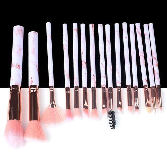 5/10/15pcs Marble Makeup Brushes Tool Natural Brush Set Kit Professional Powder Small High Quality Highlighter Lip Eyeshadow AExp