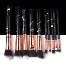 5/10/15pcs Marble Makeup Brushes Tool Natural Brush Set Kit Professional Powder Small High Quality Highlighter Lip Eyeshadow AExp