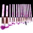 5/10/15pcs Marble Makeup Brushes Tool Natural Brush Set Kit Professional Powder Small High Quality Highlighter Lip Eyeshadow AExp