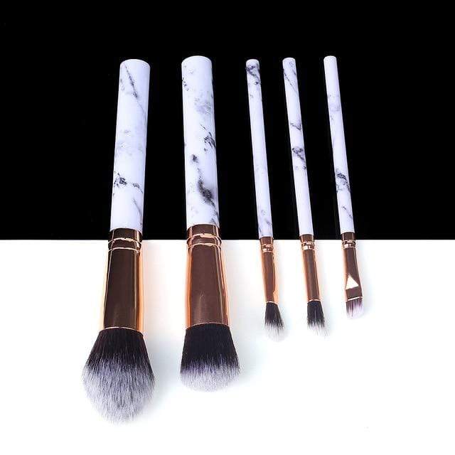 5/10/15pcs Marble Makeup Brushes Tool Natural Brush Set Kit Professional Powder Small High Quality Highlighter Lip Eyeshadow AExp