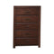 5- Drawer Chest In Solid Wood Brown-Accent Chests and Cabinets-Brown-Solid Wood MDF Panel-JadeMoghul Inc.