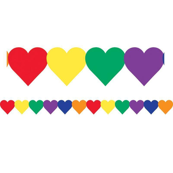 (5 PK) MULTI COLOR HEARTS BORDER-Arts & Crafts-JadeMoghul Inc.