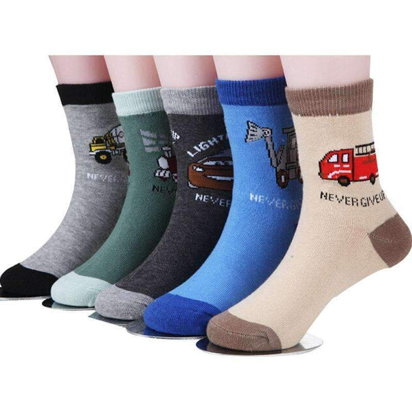 5 pair /1 lot spring & autumn kids socks cotton cartoon car children socks for boys 1-12 year baby socks-New Car 5 pairs-3 to 6 year-JadeMoghul Inc.