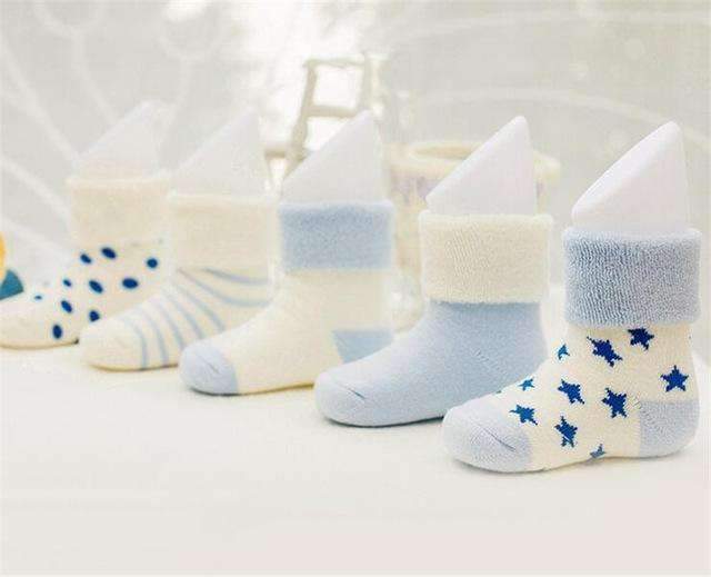 5 Pairs/Lot Winter Warm Baby Girls Boy Socks Spring Summer Newborn Baby Boy Socks Meias Para Bebe Calcetines Calzini Antiscivolo-5 pair socks 2-3M-JadeMoghul Inc.
