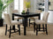 5-Piece Wooden Counter Height Table Set In Antique Black And Beige-Dining Tables-Black And Beige-Solid Wood Wood Veneer & Fabric-JadeMoghul Inc.