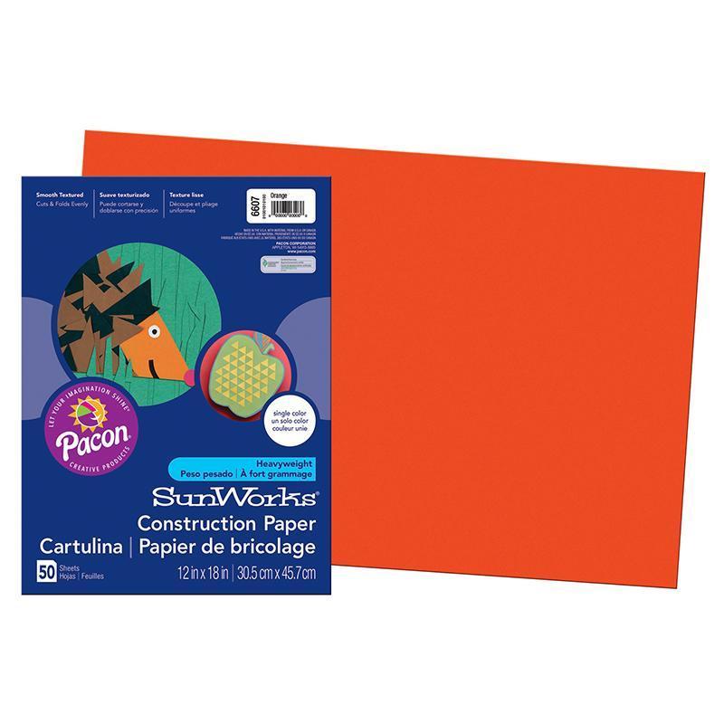 (5 PK) CONSTRUCTION PAPER ORANGE-Arts & Crafts-JadeMoghul Inc.