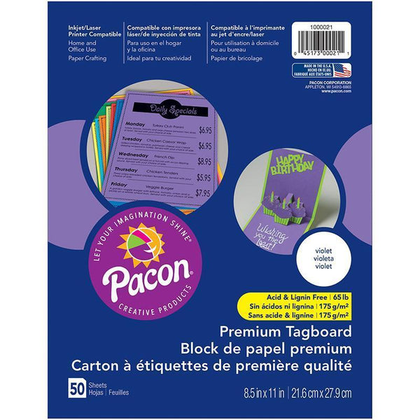 (5 PK) PREMIUM TAGBOARD VIOLET-Arts & Crafts-JadeMoghul Inc.