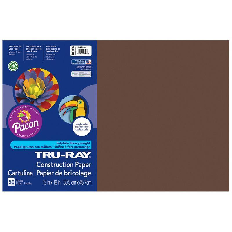 (5 PK) TRU RAY 12X18 DARK BROWN-Arts & Crafts-JadeMoghul Inc.