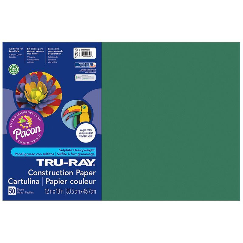 (5 PK) TRU RAY 12X18 DARK GREEN-Arts & Crafts-JadeMoghul Inc.