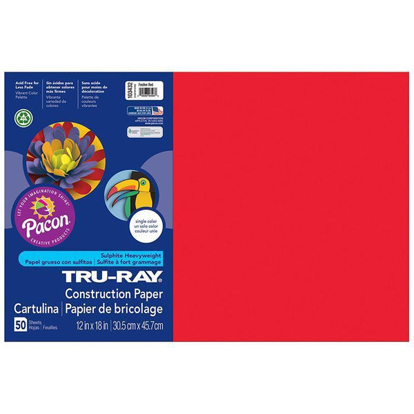 (5 PK) TRU RAY 12X18 FESTIVE RED-Arts & Crafts-JadeMoghul Inc.