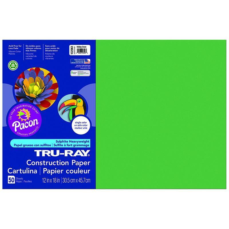 (5 PK) TRU RAY 12X18 HOLIDAY GREEN-Arts & Crafts-JadeMoghul Inc.