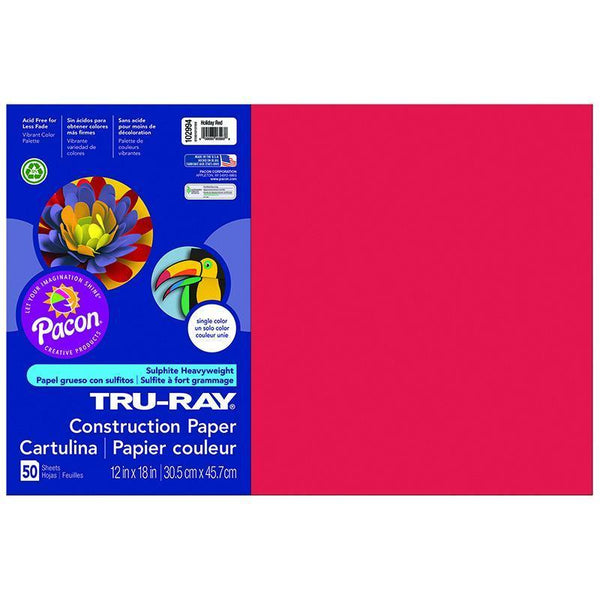 (5 PK) TRU RAY 12X18 HOLIDAY RED-Arts & Crafts-JadeMoghul Inc.