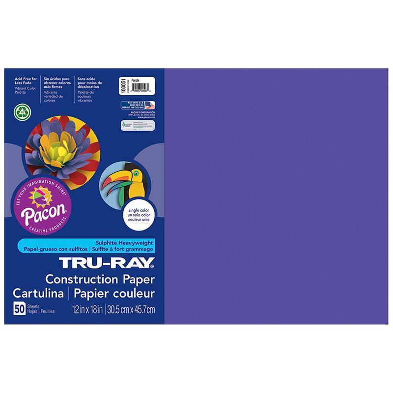 (5 PK) TRU RAY 12X18 PURPLE-Arts & Crafts-JadeMoghul Inc.