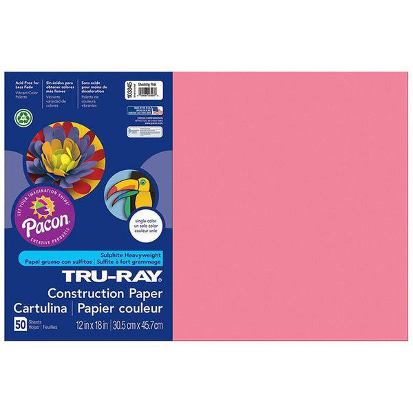 (5 PK) TRU RAY 12X18 SHOCKING PINK-Arts & Crafts-JadeMoghul Inc.