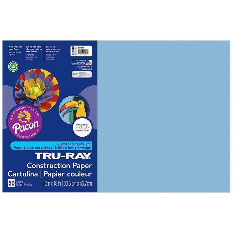 (5 PK) TRU RAY 12X18 SKY BLUE-Arts & Crafts-JadeMoghul Inc.