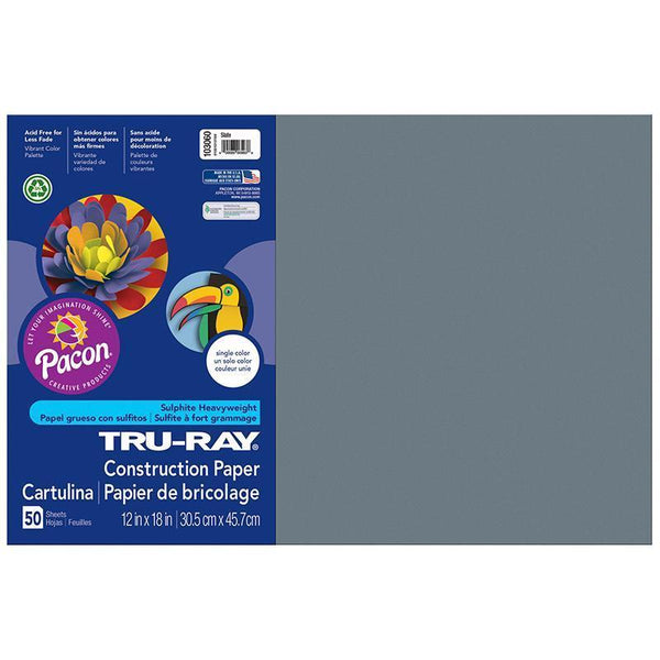 (5 PK) TRU RAY 12X18 SLATE-Arts & Crafts-JadeMoghul Inc.