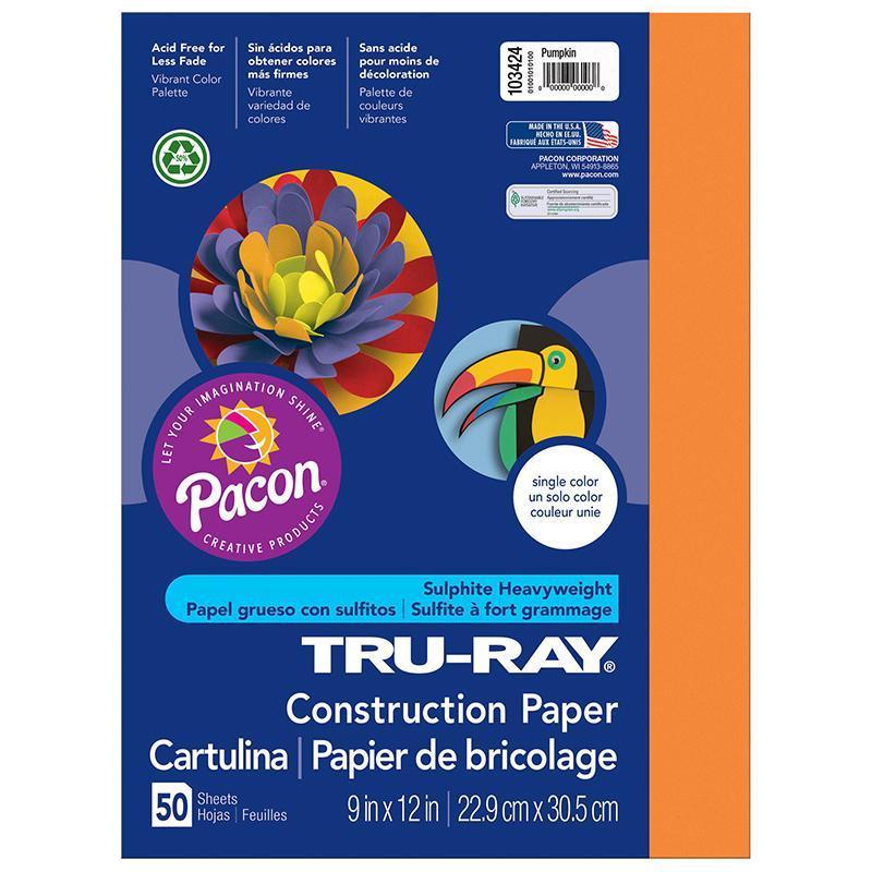 (5 PK) TRU RAY 9X12 PUMPKIN-Arts & Crafts-JadeMoghul Inc.