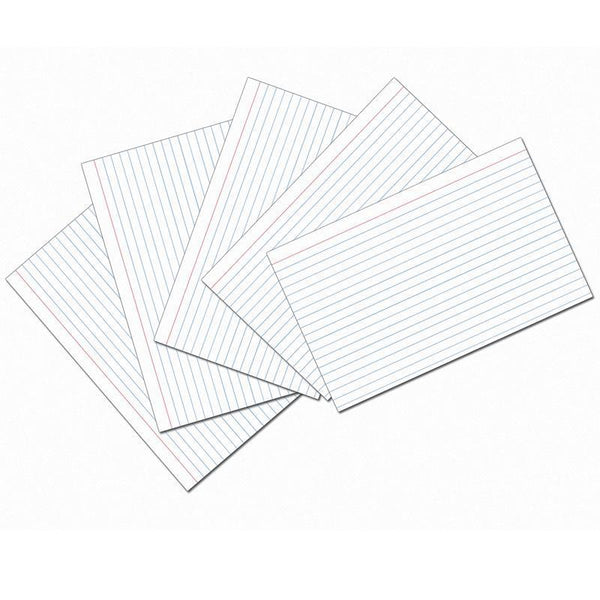 (5 PK) WHITE 5X8 RULED INDEX CARDS-Arts & Crafts-JadeMoghul Inc.