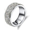 5 Rows Crystal Stainless Steel Ring Women for Elegant Full Finger Love Wedding Rings Jewelry-6-Clear-JadeMoghul Inc.