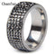 5 Rows Crystal Stainless Steel Ring Women for Elegant Full Finger Love Wedding Rings Jewelry-6-hematite-JadeMoghul Inc.