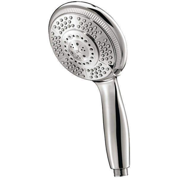 5-Setting Wide-Faced Handheld Showerhead with Microban(R) Protection-Faucets & Bath-JadeMoghul Inc.