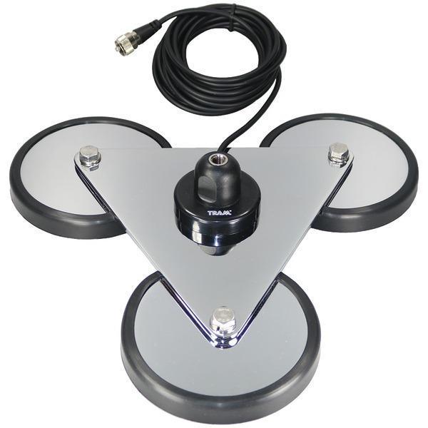 5" Tri-Magnet CB Antenna Mount with Rubber Boots & 18ft RG58A/U Coaxial Cable-Radios, Scanners & Accessories-JadeMoghul Inc.