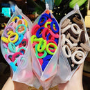 50/100pcs/Set Girls Colorful Nylon Small Elastic Hair Bands Children Ponytail Holder Scrunchie Headband Kids Hair Accessories AExp