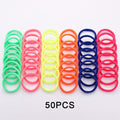 50/100PCS/Set Women Girls 4CM Colorful Nylon Elastic Hair Bands Ponytail Holder Rubber Bands Scrunchie Headband Hair Accessories AExp