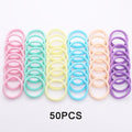 50/100PCS/Set Women Girls 4CM Colorful Nylon Elastic Hair Bands Ponytail Holder Rubber Bands Scrunchie Headband Hair Accessories JadeMoghul Inc. 