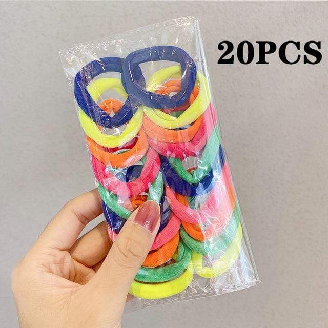 50/100PCS/Set Women Girls 4CM Colorful Nylon Elastic Hair Bands Ponytail Holder Rubber Bands Scrunchie Headband Hair Accessories JadeMoghul Inc. 