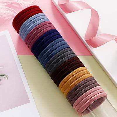 50/100PCS/Set Women Girls 4CM Colorful Nylon Elastic Hair Bands Ponytail Holder Rubber Bands Scrunchie Headband Hair Accessories JadeMoghul Inc. 