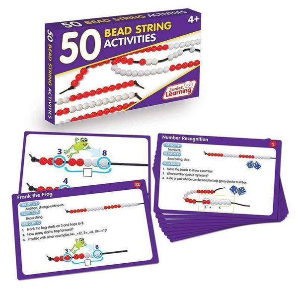 50 BEAD STRING ACTIVITIES-Learning Materials-JadeMoghul Inc.