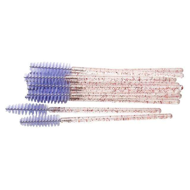 50 pcs Cosmetic Eyelash Brush  Crystal Mascara Wands Applicator Diamond Eyelashes brushes Disposable Make Up brushes Tools AExp