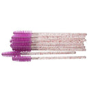 50 pcs Cosmetic Eyelash Brush  Crystal Mascara Wands Applicator Diamond Eyelashes brushes Disposable Make Up brushes Tools AExp