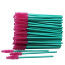 50 pcs Cosmetic Eyelash Brush  Crystal Mascara Wands Applicator Diamond Eyelashes brushes Disposable Make Up brushes Tools AExp