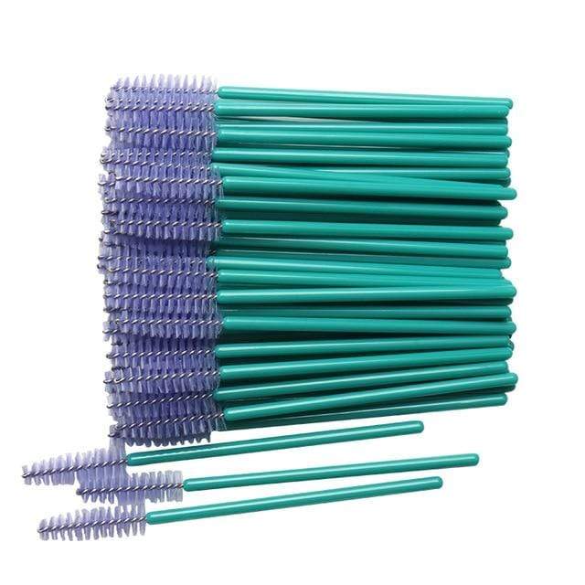 50 pcs Cosmetic Eyelash Brush  Crystal Mascara Wands Applicator Diamond Eyelashes brushes Disposable Make Up brushes Tools AExp