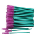 50 pcs Cosmetic Eyelash Brush  Crystal Mascara Wands Applicator Diamond Eyelashes brushes Disposable Make Up brushes Tools AExp